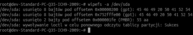 wipefs – czyszczenie sygnatur