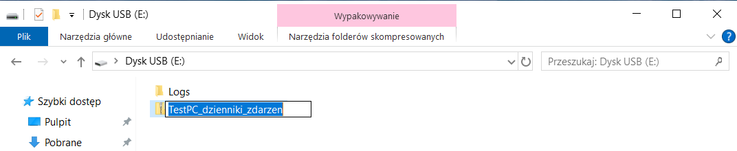 Zmiana nazwy archiwum