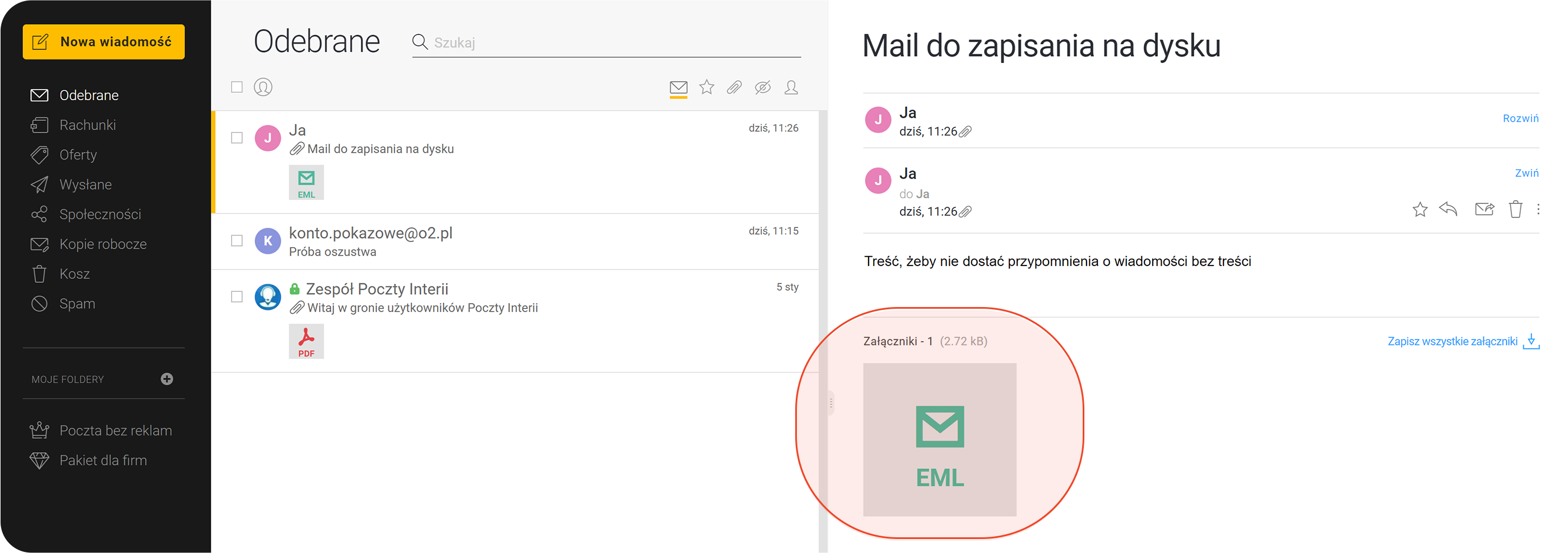 Przycisk pobierania załącznika