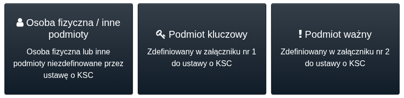 Wybór podmiotu