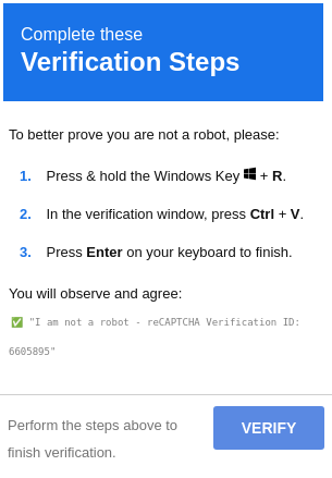 Przykład fałszywej weryfikacji CAPTCHA